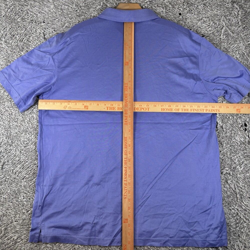 The Masters Collection Polo Shirt Mens XL 100 Pima Cotton Golf Purple Augusta - Picture 6 of 7